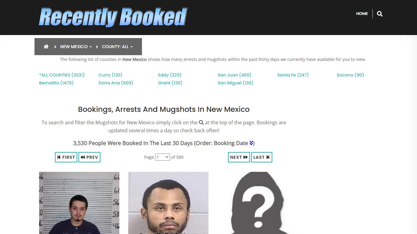 Recent bookings, Arrests, Mugshots in New Mexico - Recently Booked